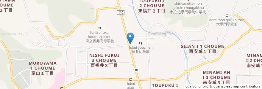 Mapa de ubicacion de 茨木警察署福井交番 en Japan, 大阪府, 茨木市.
