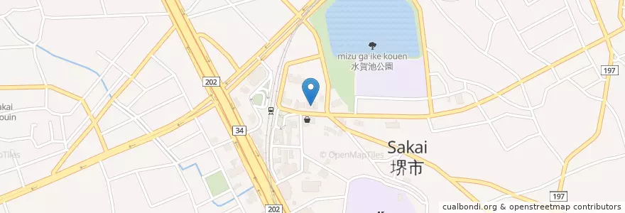 Mapa de ubicacion de 藤田好生会堺フジタ病院 en 일본, 오사카부, 사카이시, 中区.