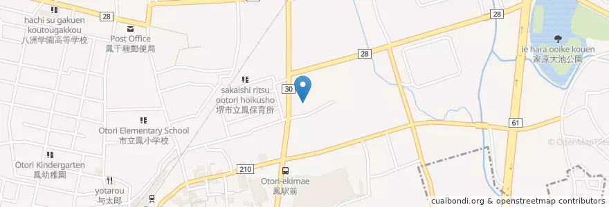 Mapa de ubicacion de 西区役所 en Giappone, Prefettura Di Osaka, 堺市, 西区.