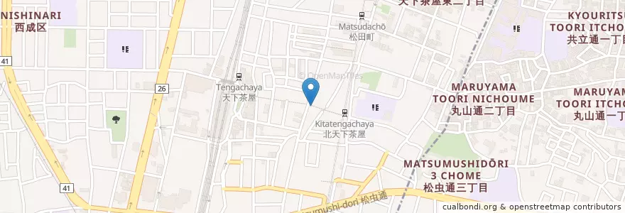 Mapa de ubicacion de 西成天下茶屋郵便局 en 일본, 오사카부, 오사카, 西成区.