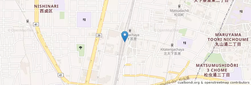 Mapa de ubicacion de 西成警察署天下茶屋交番 en Jepun, 大阪府, 大阪市, 西成区.