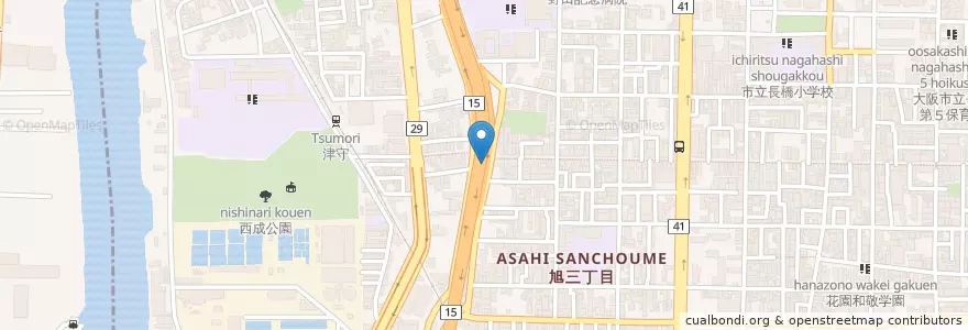 Mapa de ubicacion de 西成警察署鶴見橋交番 en 일본, 오사카부, 오사카, 西成区.