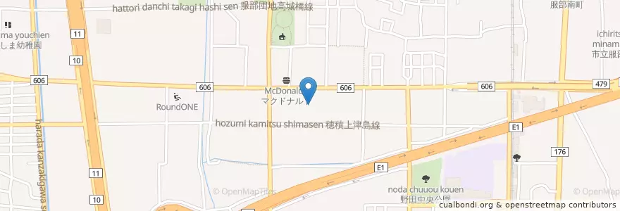 Mapa de ubicacion de 豊中南郵便局 en Japón, Prefectura De Osaka, 豊中市.