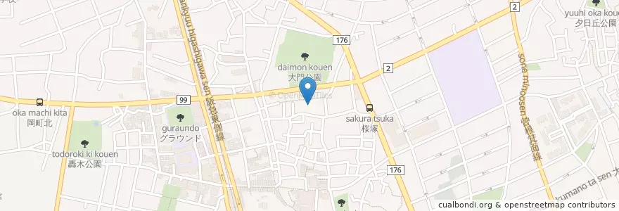 Mapa de ubicacion de 豊中市立桜塚保育所 en Japón, Prefectura De Osaka, 豊中市.