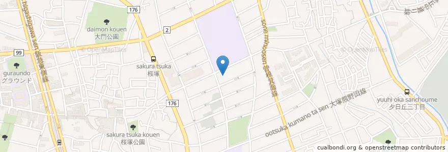 Mapa de ubicacion de 豊中幼稚園 en 日本, 大阪府, 豊中市.