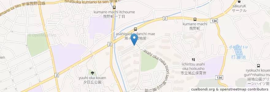 Mapa de ubicacion de 豊中旭ヶ丘郵便局 en 日本, 大阪府, 豊中市.