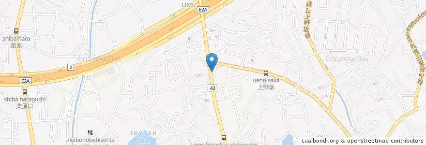 Mapa de ubicacion de 豊中警察署上野東交番 en Giappone, Prefettura Di Osaka, 豊中市.