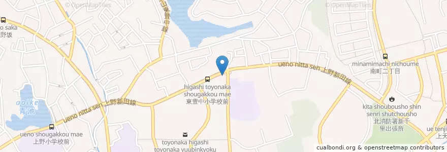 Mapa de ubicacion de 豊中警察署東豊中交番 en Jepun, 大阪府, 豊中市.