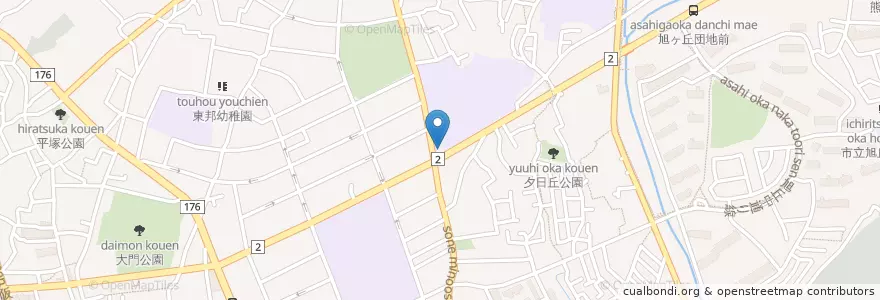 Mapa de ubicacion de 豊中警察署栗ケ丘交番 en Japon, Préfecture D'Osaka, Toyonaka.