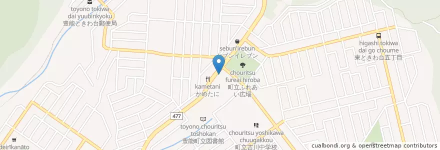 Mapa de ubicacion de 豊能警察署吉川交番 en Japan, Osaka Prefecture, Toyono County, Toyono.
