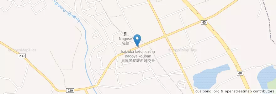 Mapa de ubicacion de 貝塚警察署名越交番 en 일본, 오사카부, 貝塚市.