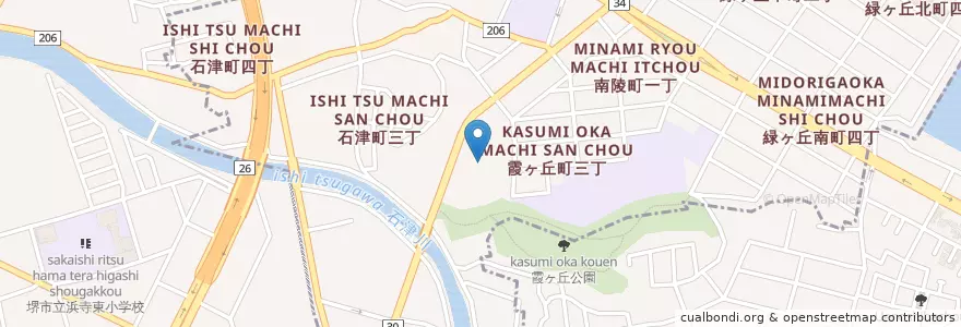 Mapa de ubicacion de 賢明学院幼稚園 en 일본, 오사카부, 사카이시, 堺区.