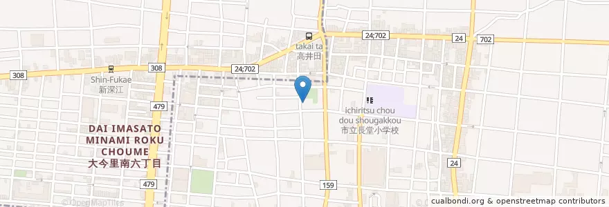 Mapa de ubicacion de 進修幼稚園 en Japão, 大阪府, 東大阪市.