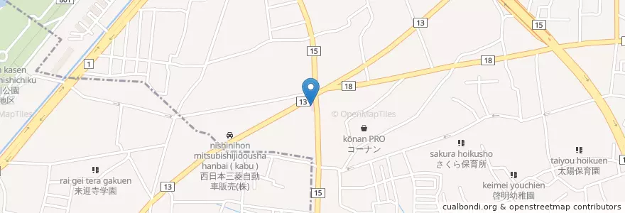 Mapa de ubicacion de 道仁会道仁病院 en Япония, Осака, 寝屋川市.