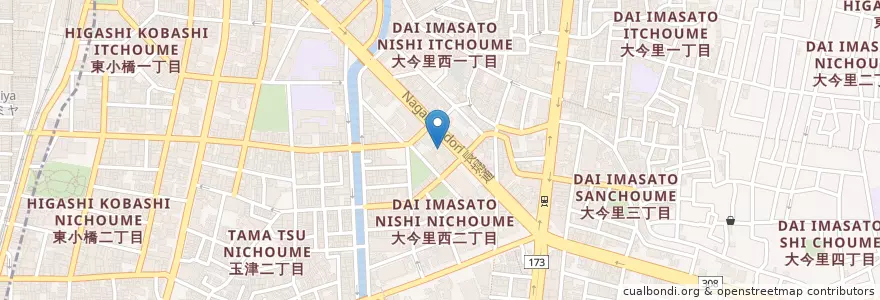 Mapa de ubicacion de HIGASHINARI HOSPITAL en Japan, Osaka Prefecture, Osaka, Higashinari Ward.