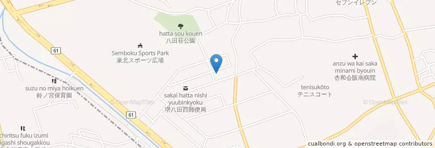 Mapa de ubicacion de 鈴の宮幼稚園 en Giappone, Prefettura Di Osaka, 堺市, 中区.