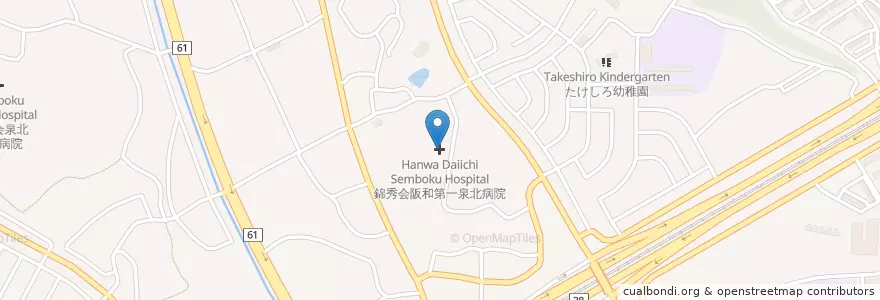 Mapa de ubicacion de 錦秀会阪和第一泉北病院 en Japon, Préfecture D'Osaka, Sakai, 南区.