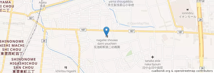 Mapa de ubicacion de 長池昭和第二幼稚園 en Jepun, 大阪府, 堺市.
