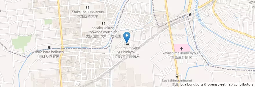 Mapa de ubicacion de 門真宮野郵便局 en Япония, Осака, 門真市.