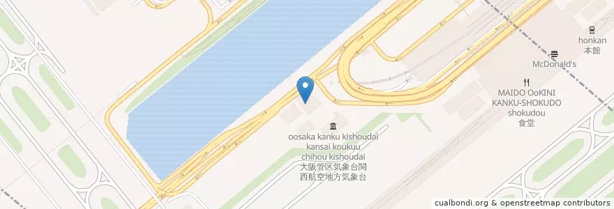 Mapa de ubicacion de 関西空港警察署 en 日本, 大阪府, 泉南郡, 田尻町.