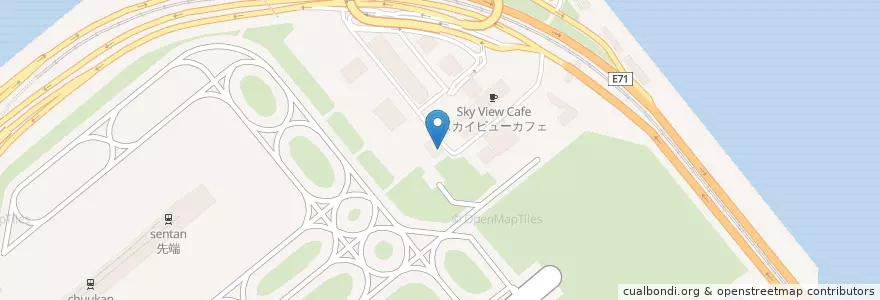 Mapa de ubicacion de 関西空港警察署ターミナル交番 en Jepun, 大阪府, 泉佐野市.