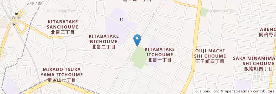 Mapa de ubicacion de 阿倍野警察署晴明丘交番 en 일본, 오사카부, 오사카, 阿倍野区.