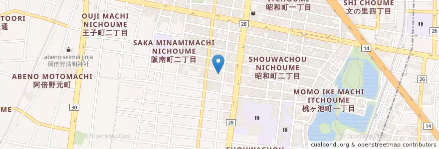 Mapa de ubicacion de 阿倍野警察署阪南町交番 en 日本, 大阪府, 大阪市, 阿倍野区.
