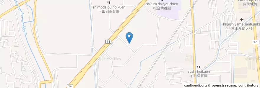 Mapa de ubicacion de 高槻警察署登町交番 en اليابان, أوساكا, 高槻市.