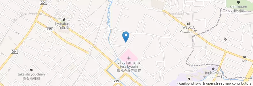 Mapa de ubicacion de 高石東羽衣郵便局 en Japan, Präfektur Osaka, 高石市.
