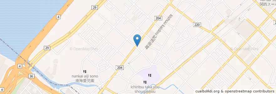 Mapa de ubicacion de 高石警察署千代田交番 en ژاپن, 大阪府, 高石市.