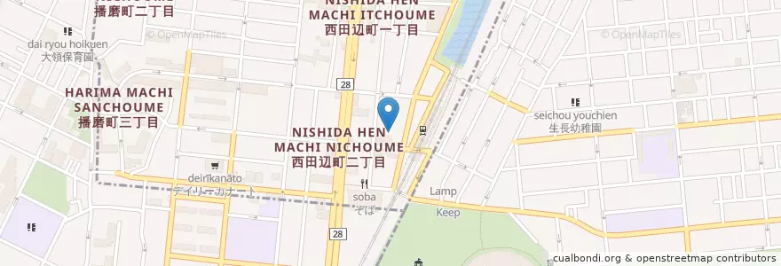 Mapa de ubicacion de 鶴ケ丘幼稚園 en 일본, 오사카부, 오사카, 阿倍野区.
