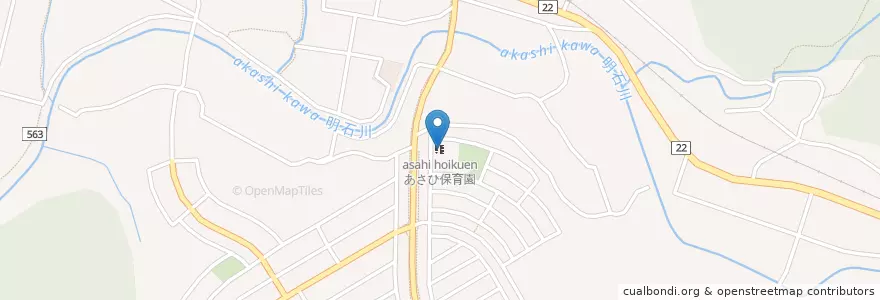Mapa de ubicacion de あさひ保育園 en Giappone, Prefettura Di Hyōgo, 神戸市, 西区.