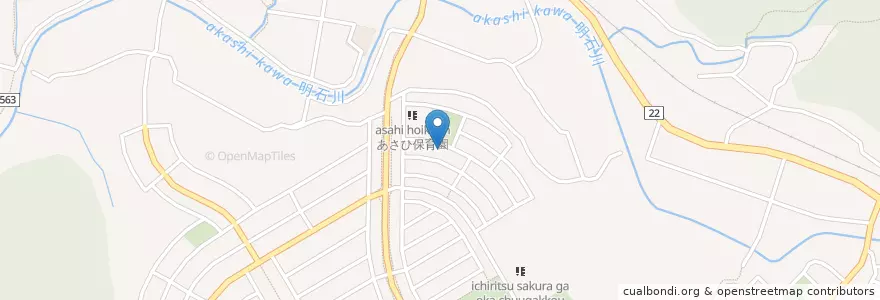 Mapa de ubicacion de あさひ児童館 en Giappone, Prefettura Di Hyōgo, 神戸市, 西区.