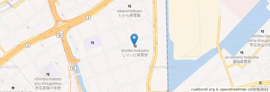Mapa de ubicacion de しりいけ保育所 en 日本, 兵库县/兵庫縣, 神户市, 長田区.