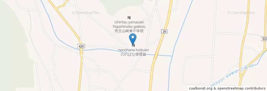 Mapa de ubicacion de ののはな保育園 en Giappone, Prefettura Di Hyōgo, 宍粟市.