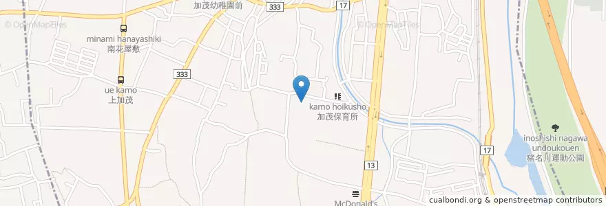 Mapa de ubicacion de ふたば幼稚園 en Japan, 兵庫県, 川西市.