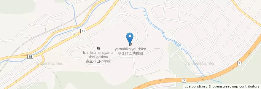 Mapa de ubicacion de やまびこ幼稚園 en Japonya, 兵庫県, 神戸市, 北区.