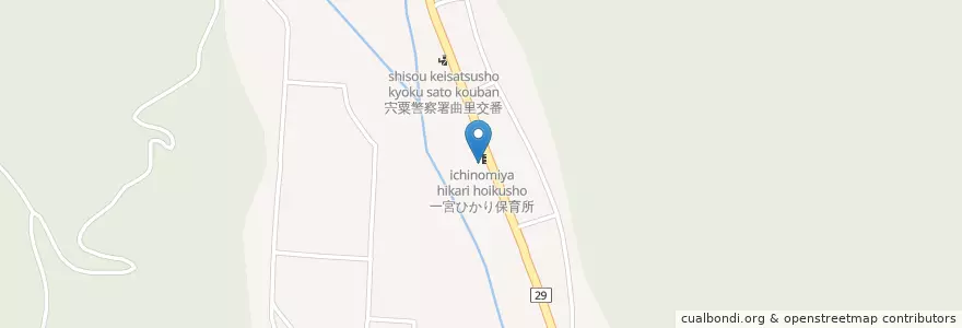 Mapa de ubicacion de 一宮ひかり保育所 en Giappone, Prefettura Di Hyōgo, 宍粟市.