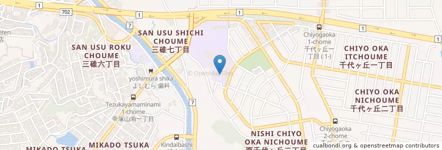 Mapa de ubicacion de 市立三碓幼稚園 en Giappone, Prefettura Di Nara, Nara.