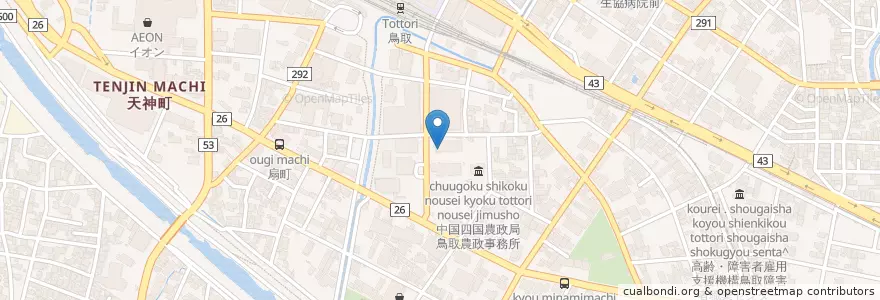 Mapa de ubicacion de 中国四国農政局 鳥取農政事務所鳥取統計・情報センター en Jepun, 鳥取県, 鳥取市.