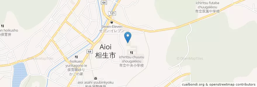 Mapa de ubicacion de 中央幼稚園 en 日本, 兵庫県, 相生市.