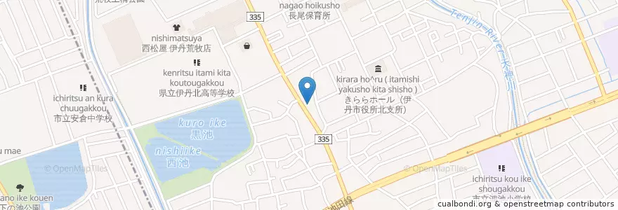 Mapa de ubicacion de 伊丹警察署荒牧交番 en Japan, Hyogo Prefecture, Itami.