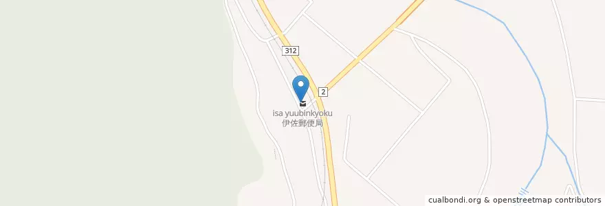 Mapa de ubicacion de 伊佐郵便局 en 日本, 兵庫県, 養父市.