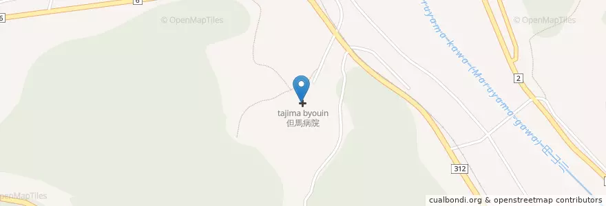 Mapa de ubicacion de 但馬病院 en 日本, 兵库县/兵庫縣, 養父市.