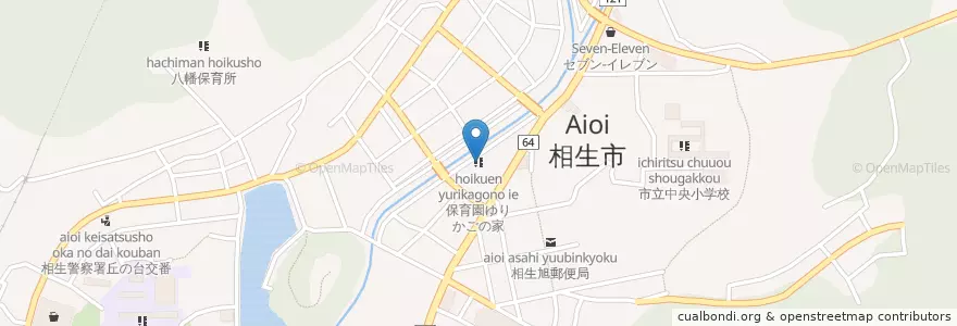 Mapa de ubicacion de 保育園ゆりかごの家 en 日本, 兵庫県, 相生市.