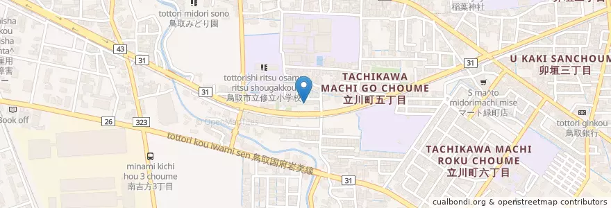 Mapa de ubicacion de 修立幼稚園 en Japon, Préfecture De Tottori, 鳥取市.
