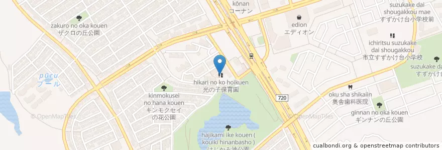 Mapa de ubicacion de 光の子保育園 en Japão, 兵庫県, 三田市.