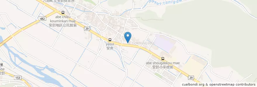 Mapa de ubicacion de 八頭郵便局 en Japan, Tottori Prefecture, Yazu County, Yazu.