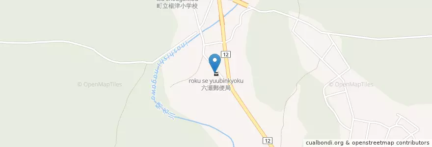 Mapa de ubicacion de 六瀬郵便局 en Japón, Prefectura De Hyōgo, 川辺郡, 猪名川町.