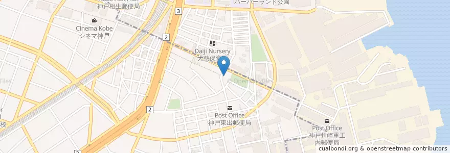 Mapa de ubicacion de 兵庫保育所 en Giappone, Prefettura Di Hyōgo, 神戸市, 中央区.